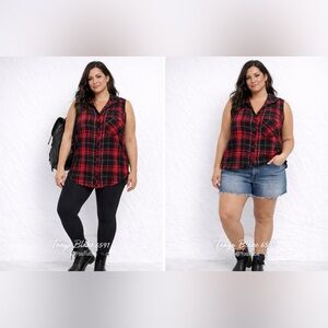 Warehouse One Plaid Sleeveless Hoodie Shirt | Size 1X
AI Assisted